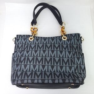 Mia K Farrow Signature Collection Top Handle Purse PU Faux Leather Tote Hand Bag